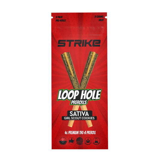 STRIKE LOOP HOLE 2CT 4G PREROLLS SATIVA - GIRL SCOUT COOKIES