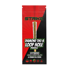 STRIKE DIAMOND THCA LOOP HOLE 2G PREROLLS HYBRID - LEMON CHERRY GELATO
