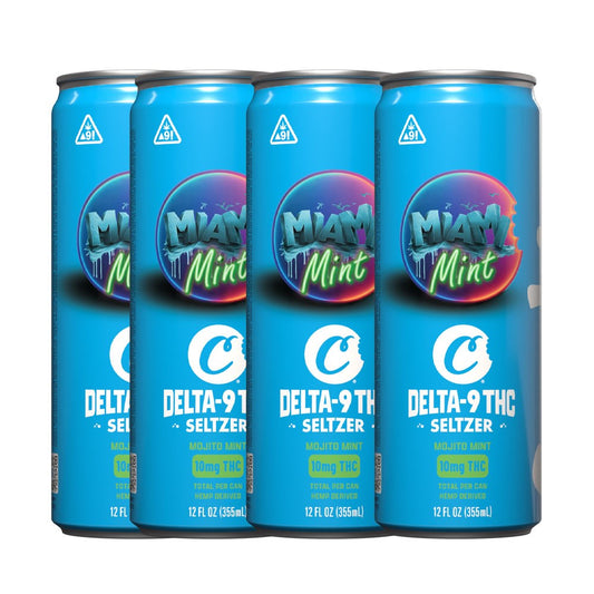 COOKIES D9/THC 10MG MOJITO MINT KRATOM SELTZER - MIAMI MINT