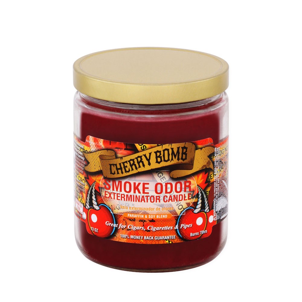 SMOKE ODOR EXTERMINATOR CANDLE - CHERRY BOMB