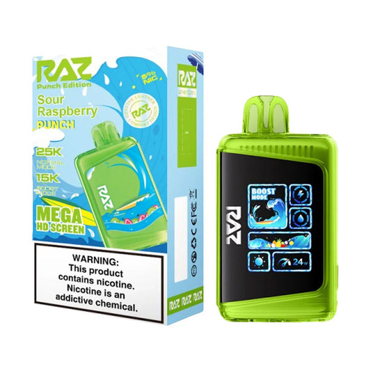 RAZ LTX 5% 25KPUFF DISPOSABLE- SOUR RASP PUNCH