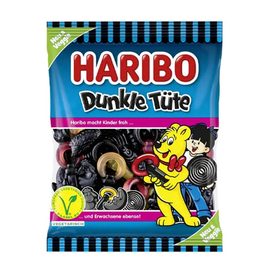 HARIBO HAPPY DUNKLE TUETE 175G GERMANY GUMMIES