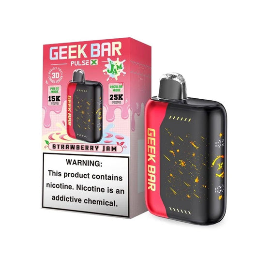 GEEK BAR PULSE X 5% NIC 25000 PUFFS DISPOSABLE - STRAW JAM