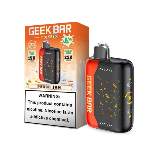 GEEK BAR PULSE X 5% NIC 25000 PUFFS DISPOSABLE - PEACH JAM