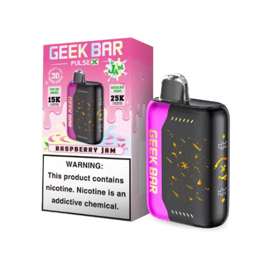 GEEK BAR PULSE X 5% NIC 25000 PUFFS DISPOSABLE - RASP JAM