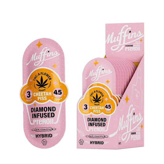 MUFFINS DIAMOND INFUSED 3PK 1.5G PREROLLS HYBRID - CHEETAH PISS