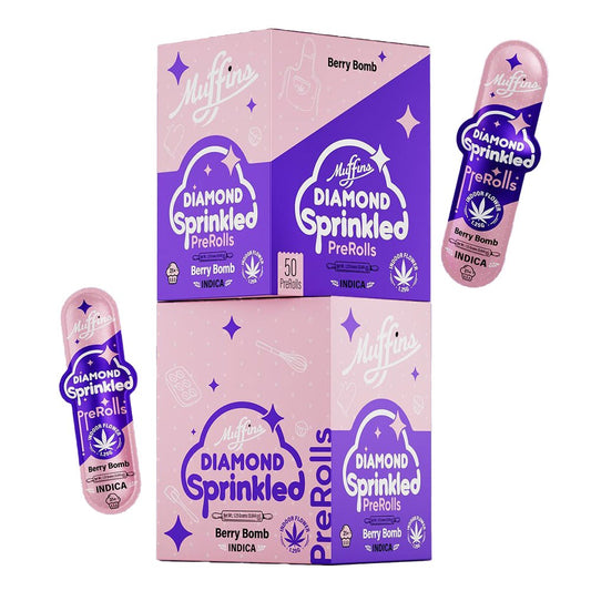 MUFFINS DIAMOND SPRINKLED PREROLLS INDICA - BERRY BOMB