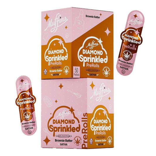 MUFFINS DIAMOND SPRINKLED PREROLLS SATIVA - BROWNIE BATTER