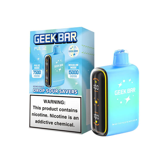 GEEK BAR PULSE 5% NIC 15000 PUFFS DISPOSABLE - DROP SOUR SAVERS