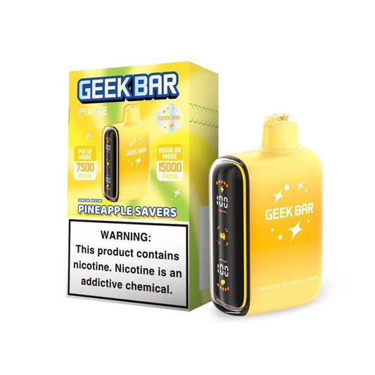 GEEK BAR PULSE 5% NIC 15000 PUFFS DISPOSABLE - PINEAPPLE SAVERS