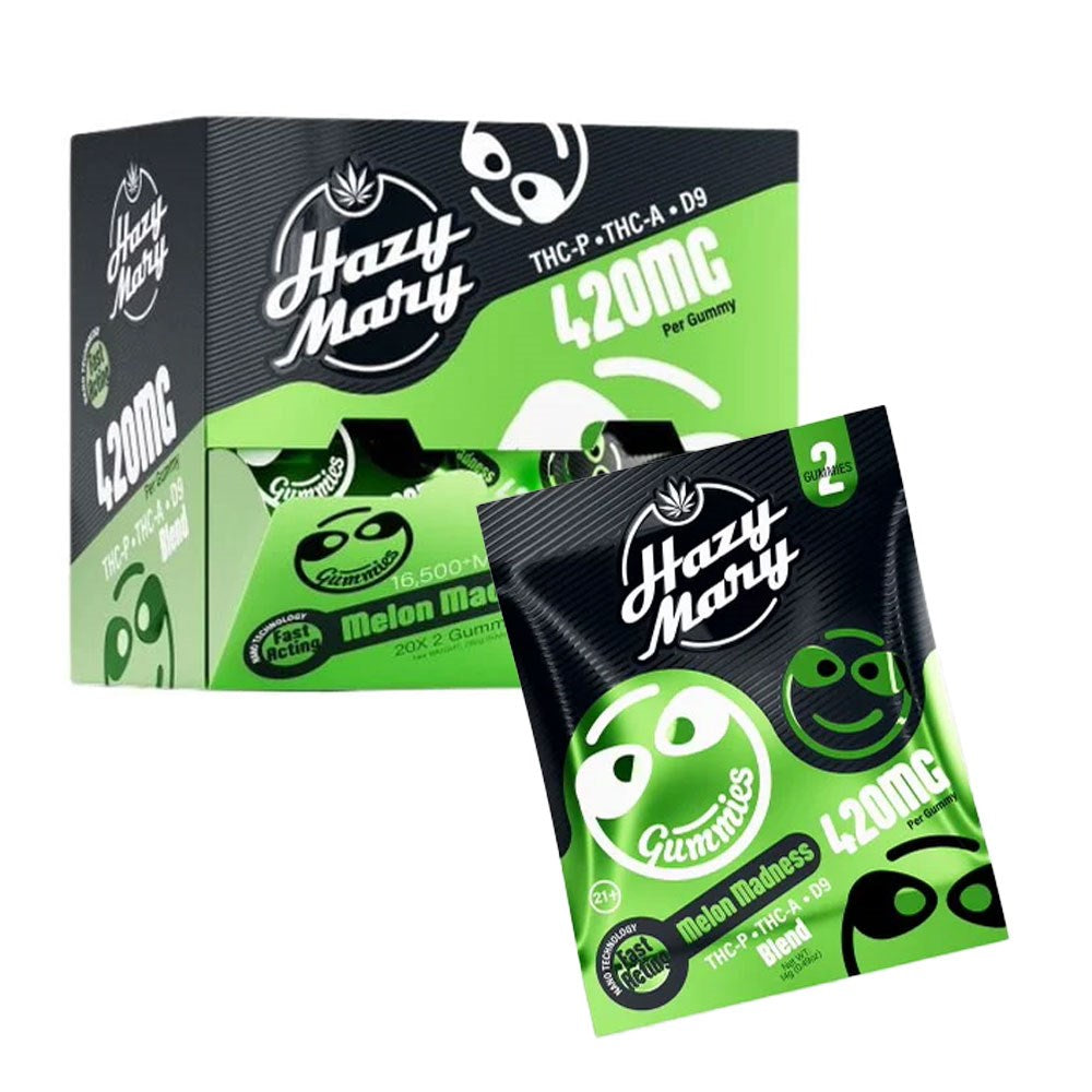 HAZY MARY THCP/D9 BLEND 420MG 2CT GUMMIES - MELON MADNESS