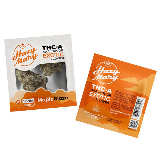 HAZY MARY THCA 1G EXOTIC FLOWER SATIVA - MAPLE GLAZE