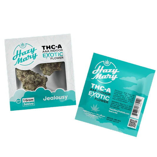 HAZY MARY THCA 1G EXOTIC FLOWER SATIVA- JEALOUSY