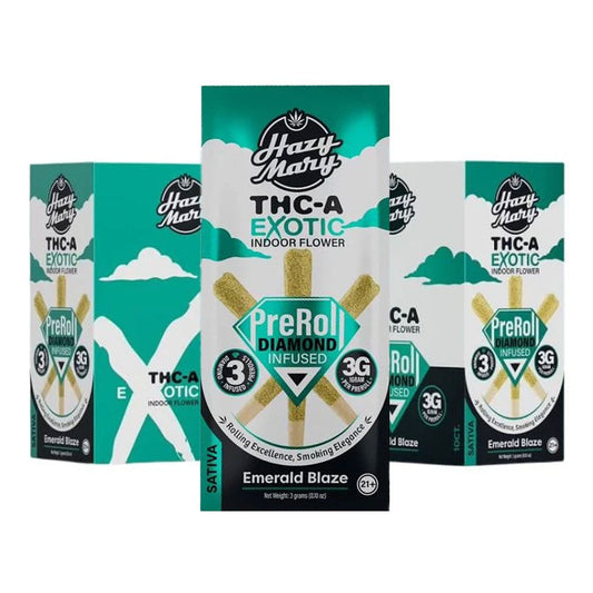 HAZY MARY 3G 3CT EXOTIC PREROLLS SATIVA - EMERALD BLAZE