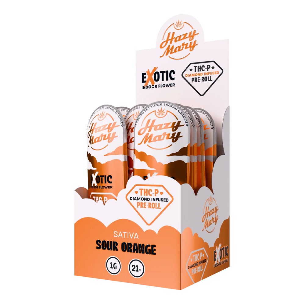 HAZY MARY THCP 1G EXOTIC PRE ROLLS SATIVA - SOUR ORANGE