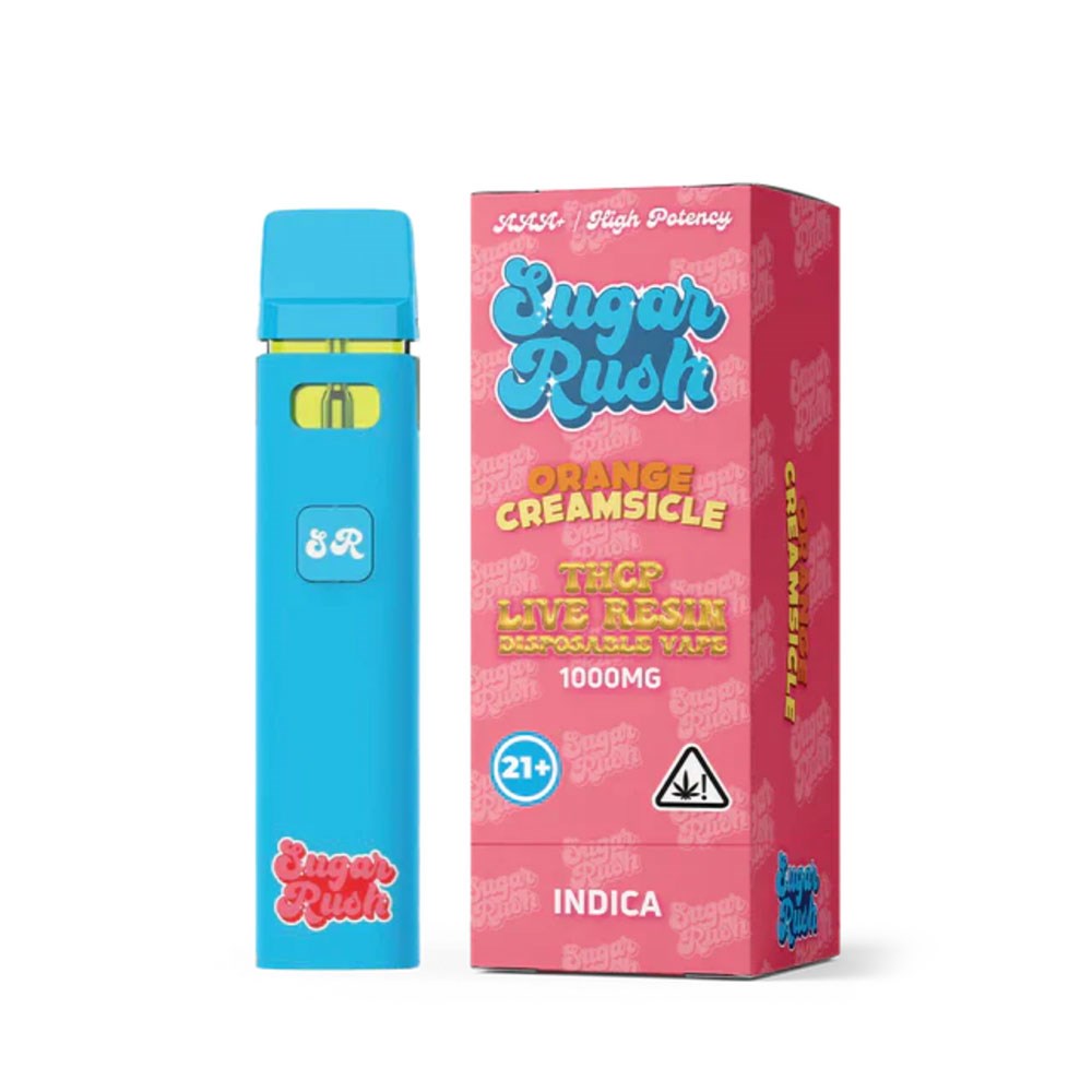 SUGAR RUSH THCP LIVE RESIN 1G DISPOSABLE INDICA - ORANGE CREAMSICLE