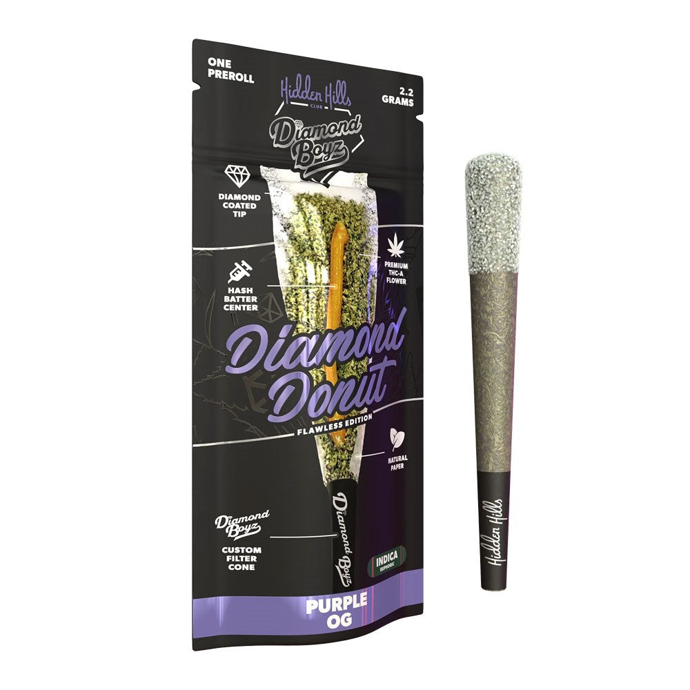 HIDDEN HILLS BOYZ 2.2G PREROLLS INDICA - PURPLE OG