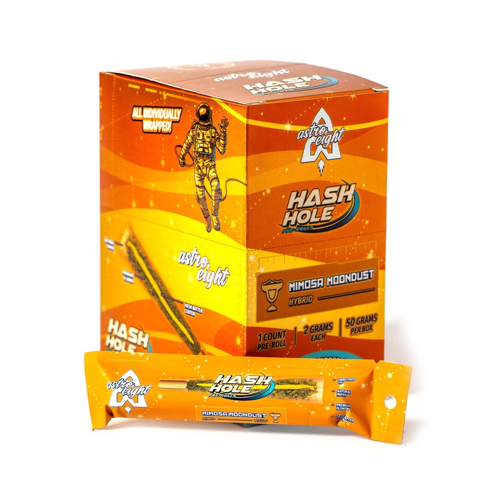ASTRO EIGHT HASH HOLE SINGLE 2G PREROLLS HYBRID - MIMOSA MOONDUST