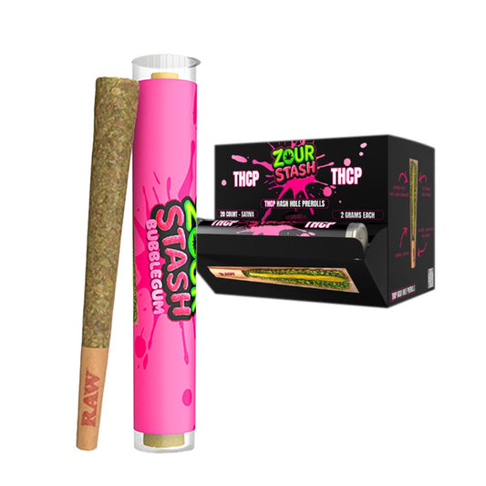 ZOUR STASH THCP HASH HOLE 2G PREROLLS SATIVA - BUBBLEGUM