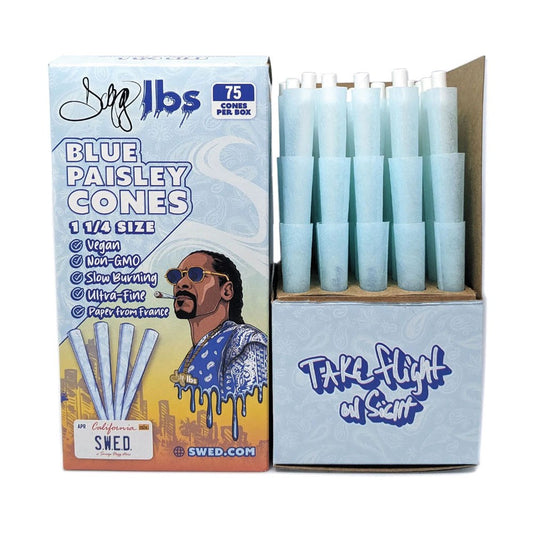 DOGG LBS BLUE PAISLEY 1 1/4 PREROLLED CONES