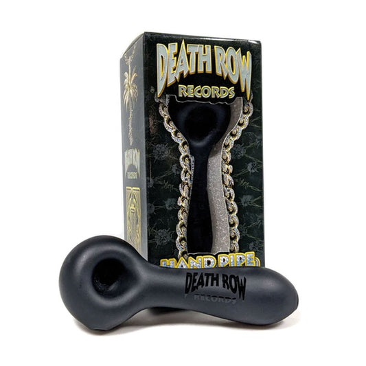 DRR 4" SAND BLASTED SPOON HAND PIPE - BLACK