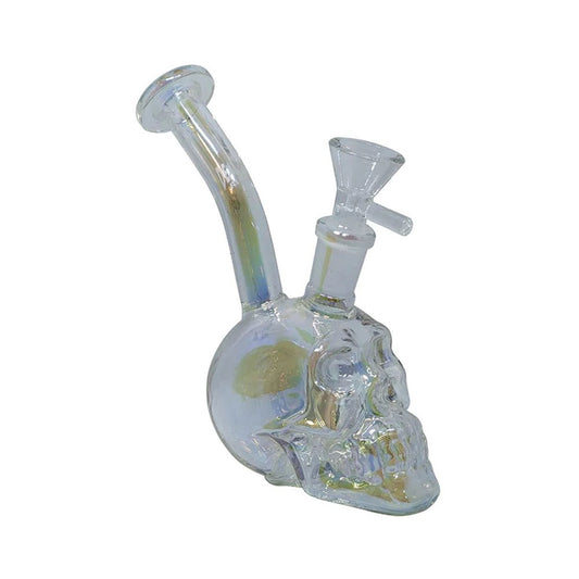 DRR 5.5" METALLIC SKULL WATER PIPE W/ 14M BOWL
