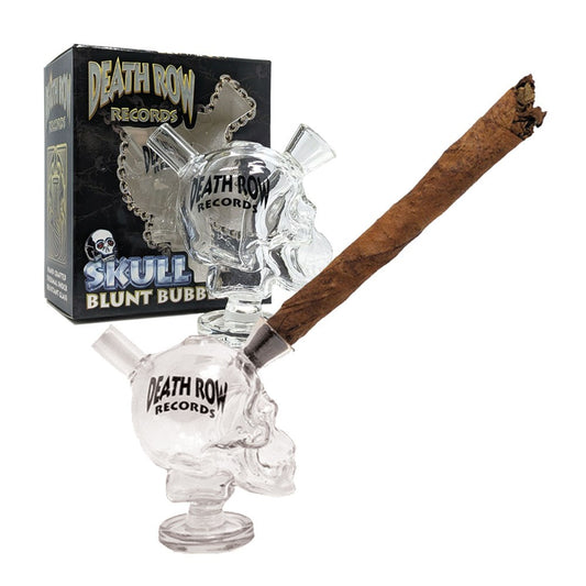 DRR 3" SKULL BLUNT BUBBLER - CLEAR