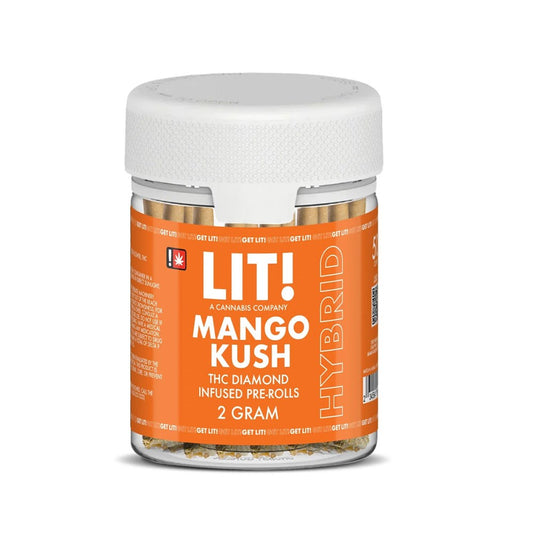 LIT! THC DIAMOND 2G PREROLLED JOINTS SATIVA - STRAW COUGH