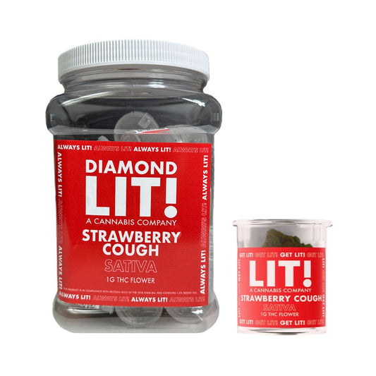 LIT! THC 1G FLOWER JAR SATIVA - STRAW COUGH