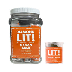 LIT! THC 1G FLOWER JAR HYBRID - MANGO KUSH
