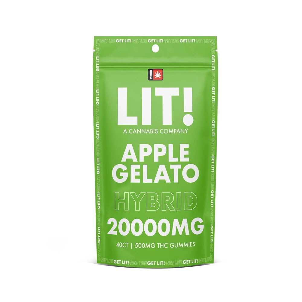 LIT! THC DIAMOND 500MG GUMMIES HYBRID- APPLE GELATO
