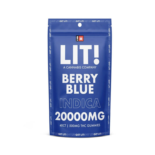 LIT! THC DIAMOND 500MG GUMMIES INDICA - BERRY BLUE