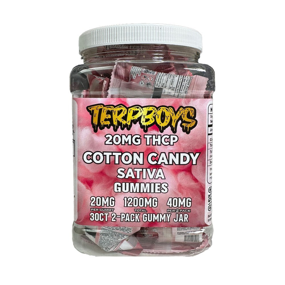 TERPBOY THCP 20MG GUMMIES JAR -COTTON CANDY