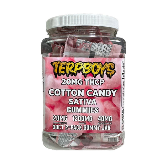 TERPBOY THCP 20MG GUMMIES JAR -COTTON CANDY