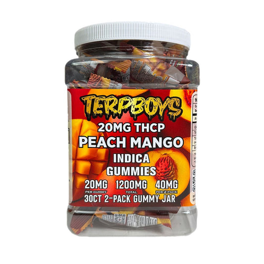 TERPBOY THCP 20MG GUMMIES JAR - PEACH MANGO