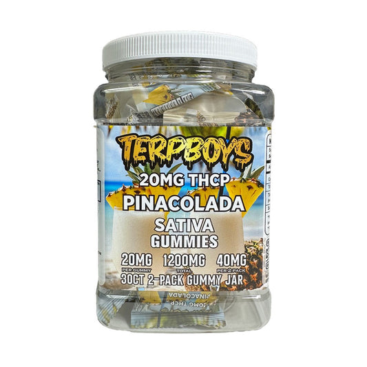 TERPBOY THCP 20MG GUMMIES JAR - PINA COLADA