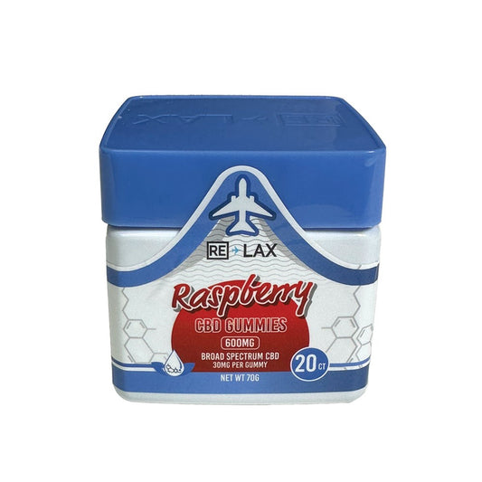 RELAX CBD 600MG GUMMIES - RASPBERRY