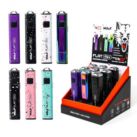 WULFxYOCAN FLAT MINI 400mAH VAPORIZER PEN BATTERY - ASSORTED COLORS