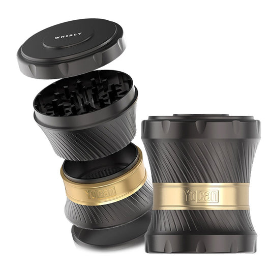 YOCAN WHIRLY PREMIUM ZINC ALLOY 4PRTS GRINDER - GRAY