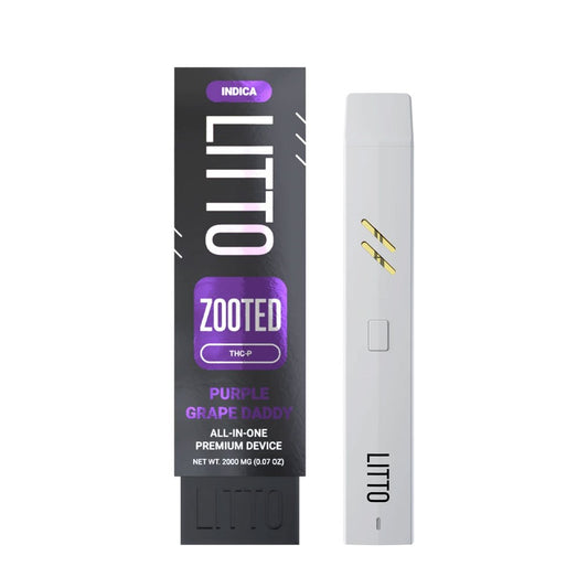 LITTO KTFO THC-P ZOOTED 2000MG DISPOSABLE INDICA - PUPLE GRAPE DADDY