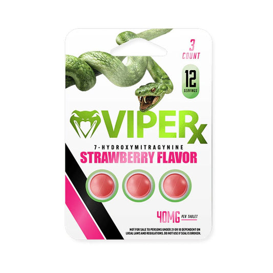 VIPER X 7 HYDROXI 40MG 3CT KRATOM - STRAWBERRY