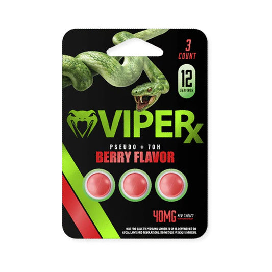 VIPER X 7 HYDROXI/PSEUDO 40MG 3CT KRATOM - BERRY