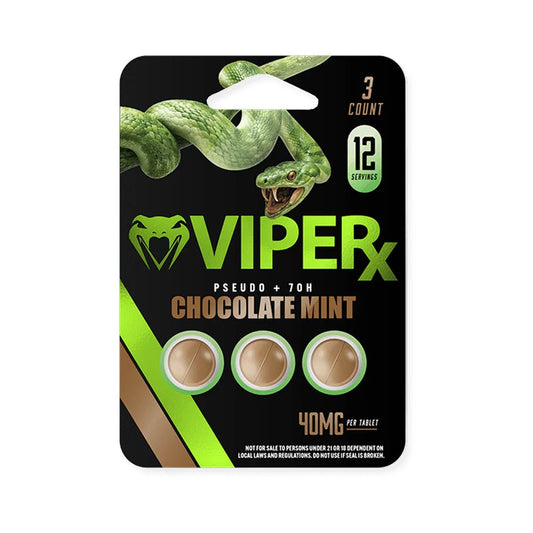 VIPER X 7 HYDROXI/PSEUDO 40MG 3CT KRATOM - CHOCOLATE MINT