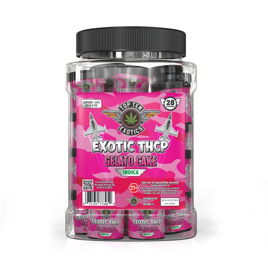 TOP TEN EXOTIC THCP 1G FLOWER INDICA - GELATO CAKE
