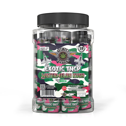 TOP TEN EXOTIC THCP 1G FLOWER INDICA - WATERMELON KUSH