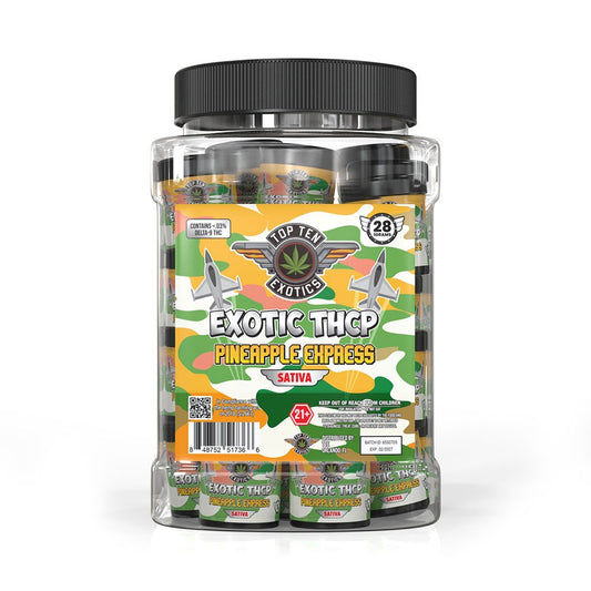 TOP TEN EXOTIC THCP 1G FLOWER SATIVA - PINEAPPLE EXPRESS