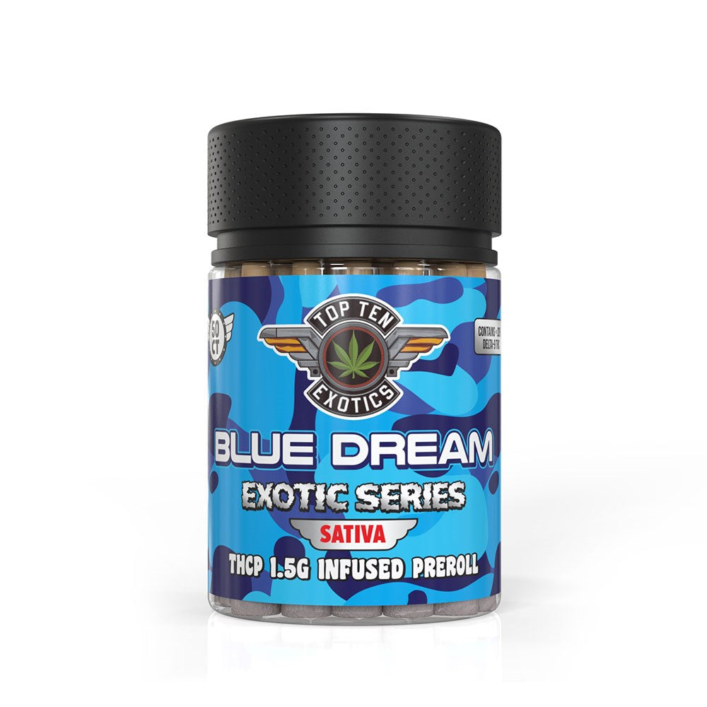 TOP TEN EXOTIC THCP 1.5G PREROLLS SATIVA - BLUE DREAM