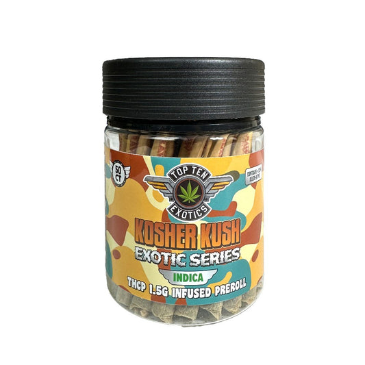 TOP TEN EXOTIC THCP 1.5G PREROLLS INDICA - KOSHER KUSH