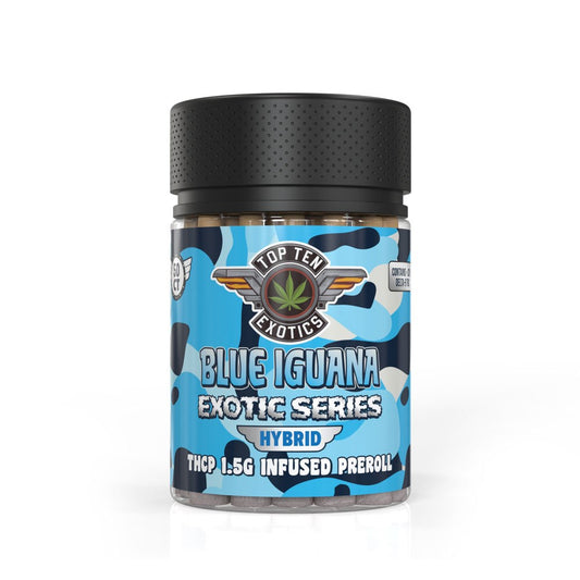 TOP TEN EXOTIC THCP 1.5G PREROLLS HYBRID - BLUE IGUANA