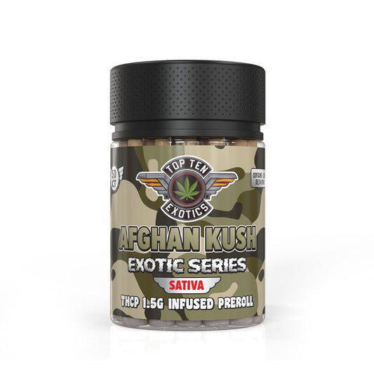 TOP TEN EXOTIC THCP 1.5G PREROLLS SATIVA - AFGHAN KUSH